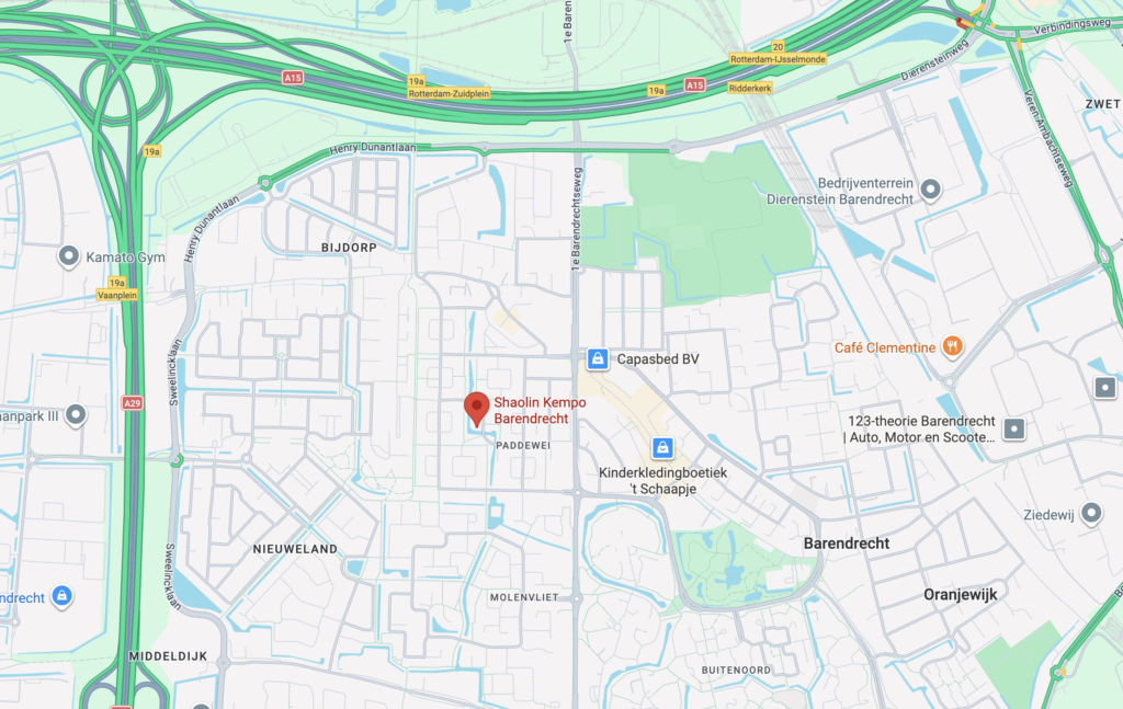 Locatie Shaolin Kempo Barendrecht
